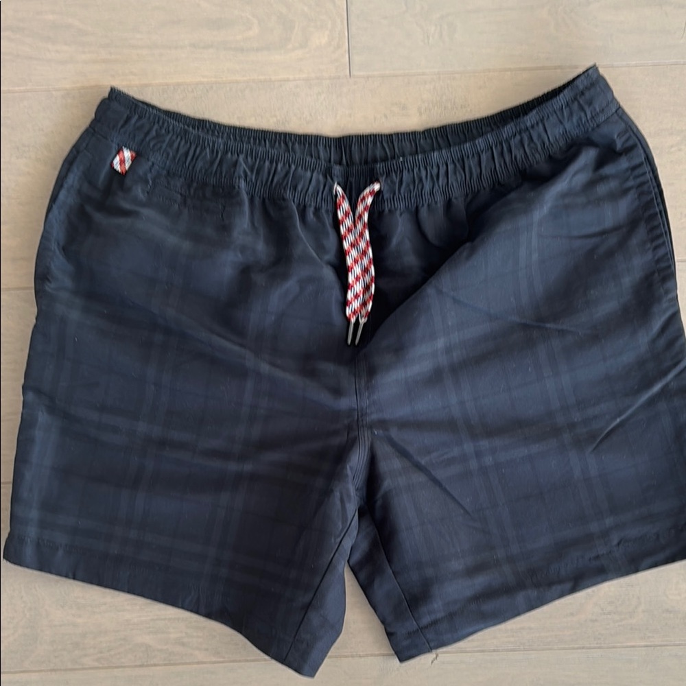 Burberry Black Plaid Swim Trunks